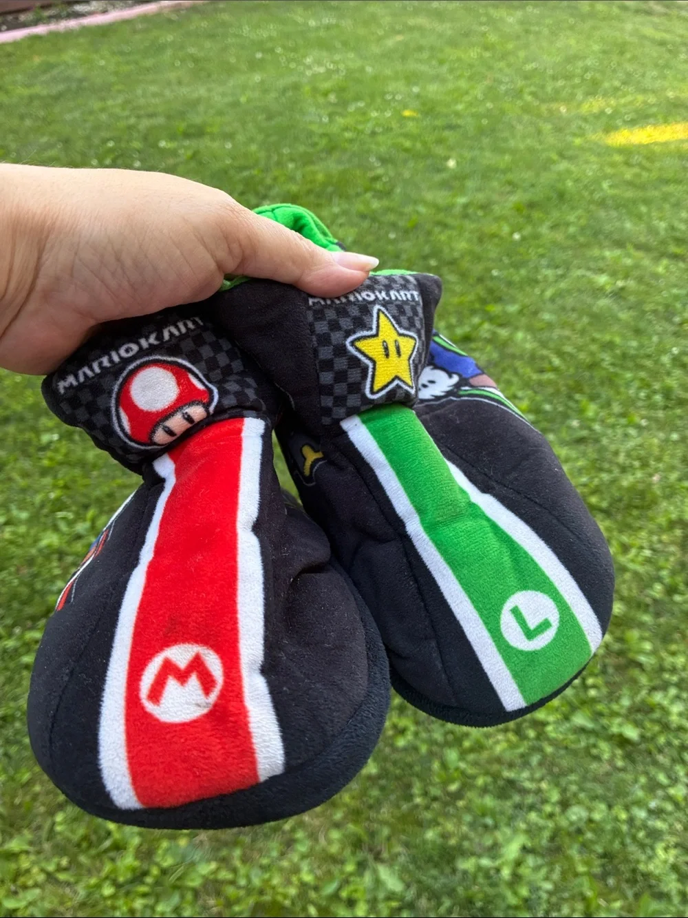 Kids Black & Red Character Slip-On Shoes